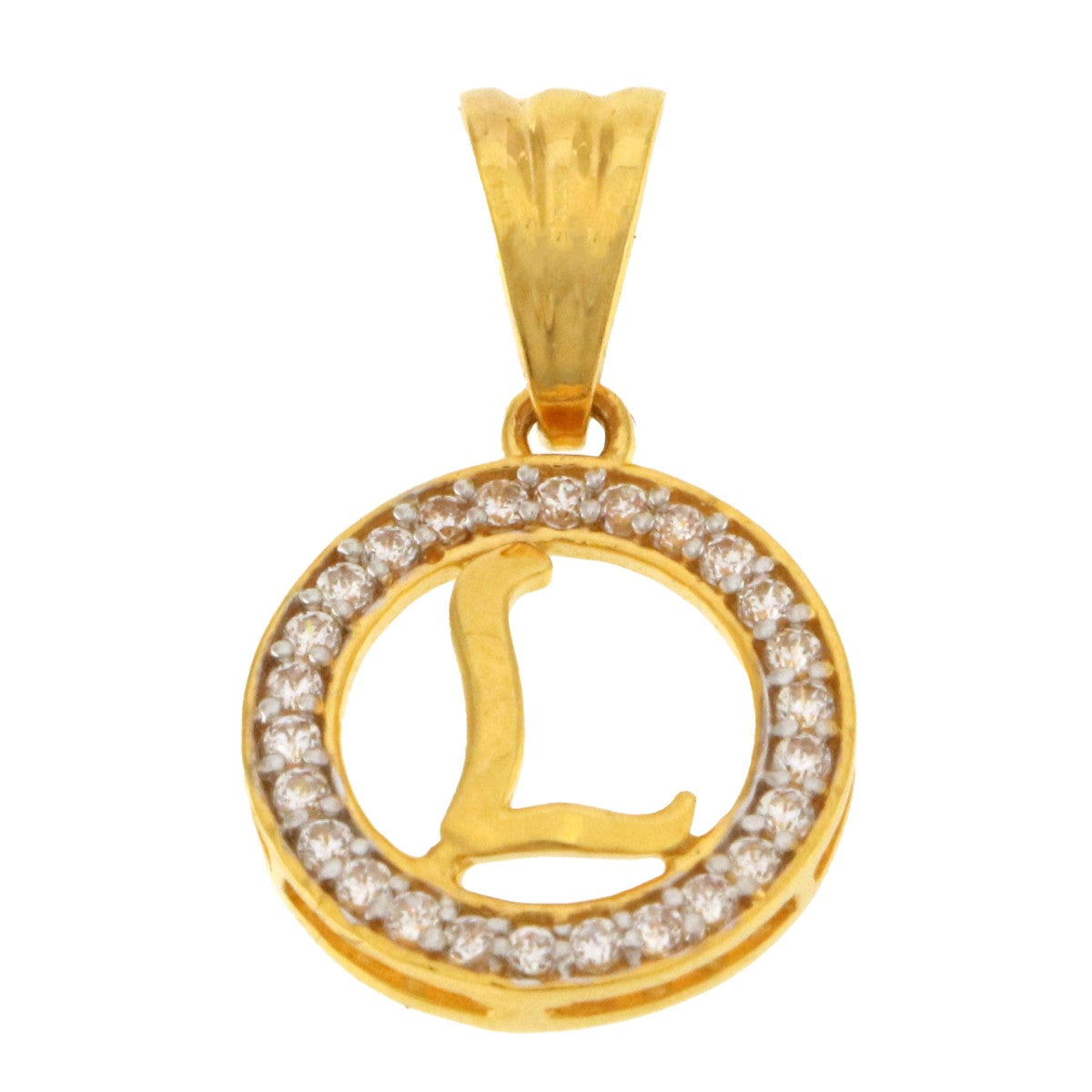 22ct Gold L Pendant - A118863