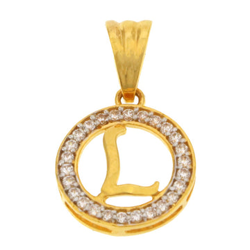 22ct Gold L Pendant - A118863