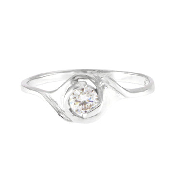 925 Sterling Silver Solitaire Cubic Zirconia Ring - A119027-3