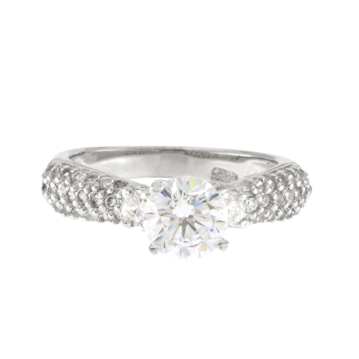 925 Sterling Silver Solitaire Ring - A119033-1