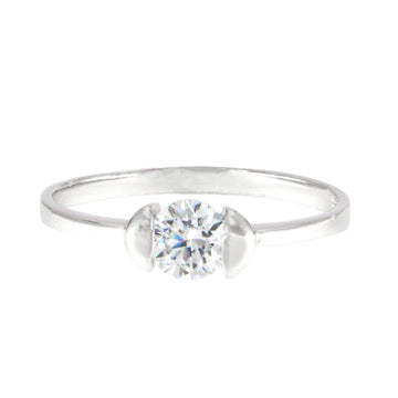 925 Sterling Silver Solitaire Ring - A119036-2