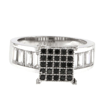 925 Sterling Silver Onyx Ring - A119047