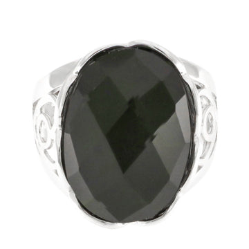 925 Sterling Silver Onyx Ring - A119065-1