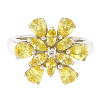 925 Sterling Silver Flower Ring - A119069