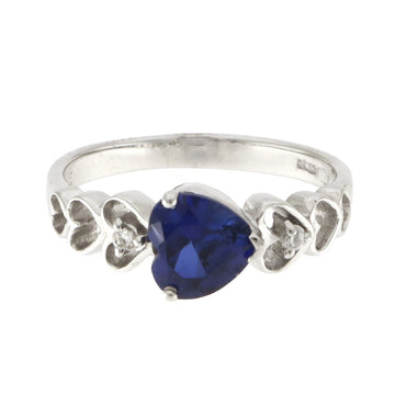 925 Sterling Silver Heart CZ Ring - A119071