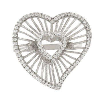 925 Sterling Silver Heart CZ Ring - A119079