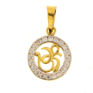 22ct Gold OM Pendant - A119114
