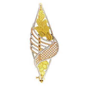 22ct Gold Three Colour Bangle/Kara (Single) (Openable) - A119197