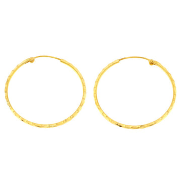 22ct Gold Large Hoop Earrings - A119215
