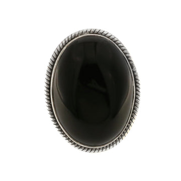 925 Sterling Silver Onyx Ring - A119499