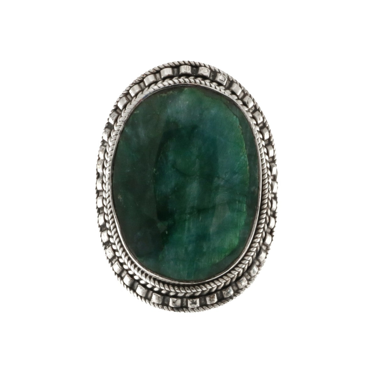Emerald 925 Sterling Silver Ring - A119504