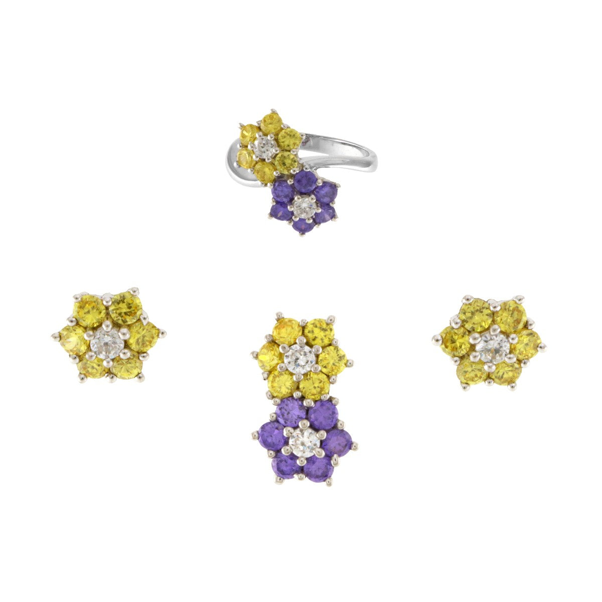 925 Sterling Silver Pendant Set with Ring - A119646