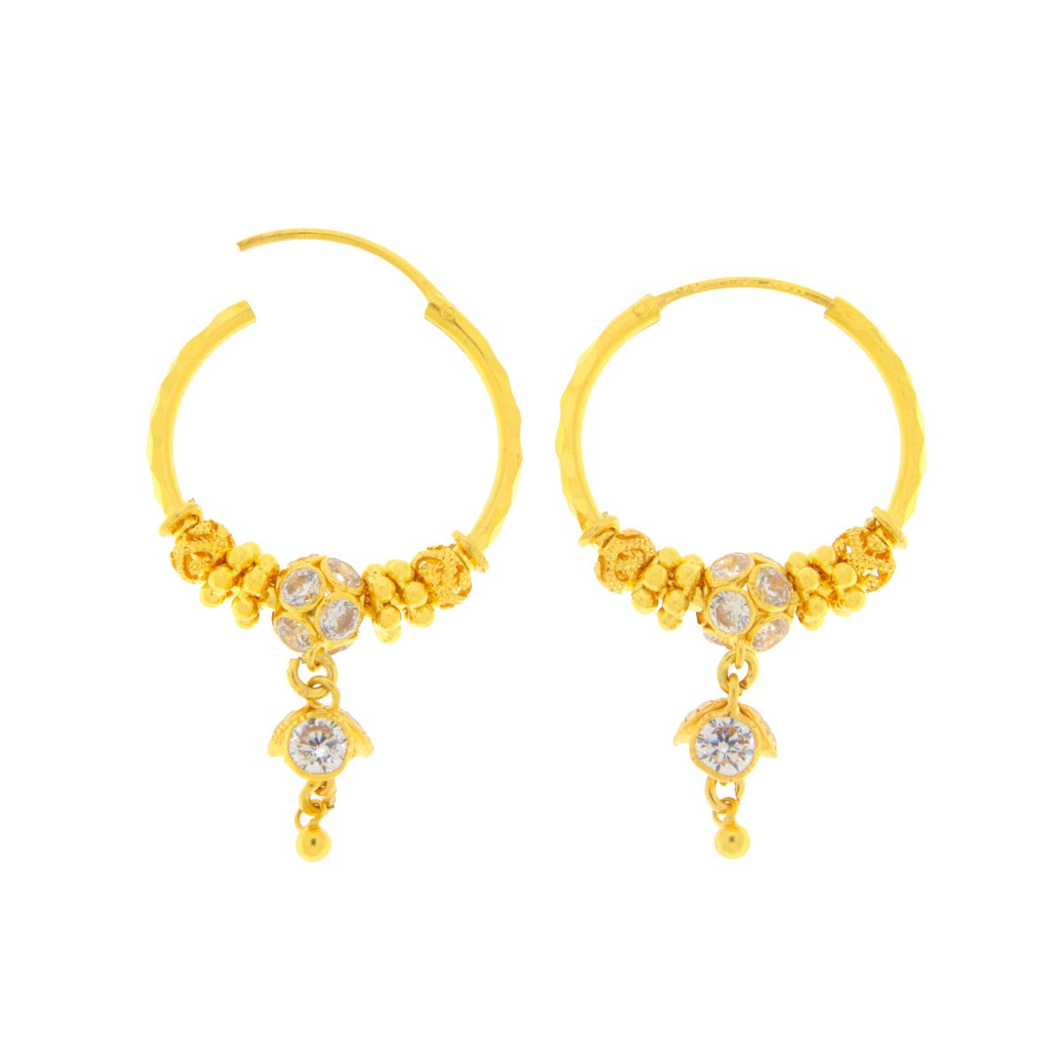 22ct Gold Hoop Earrings - A120000