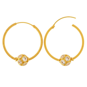 22ct Gold Hoop Earrings - A120007