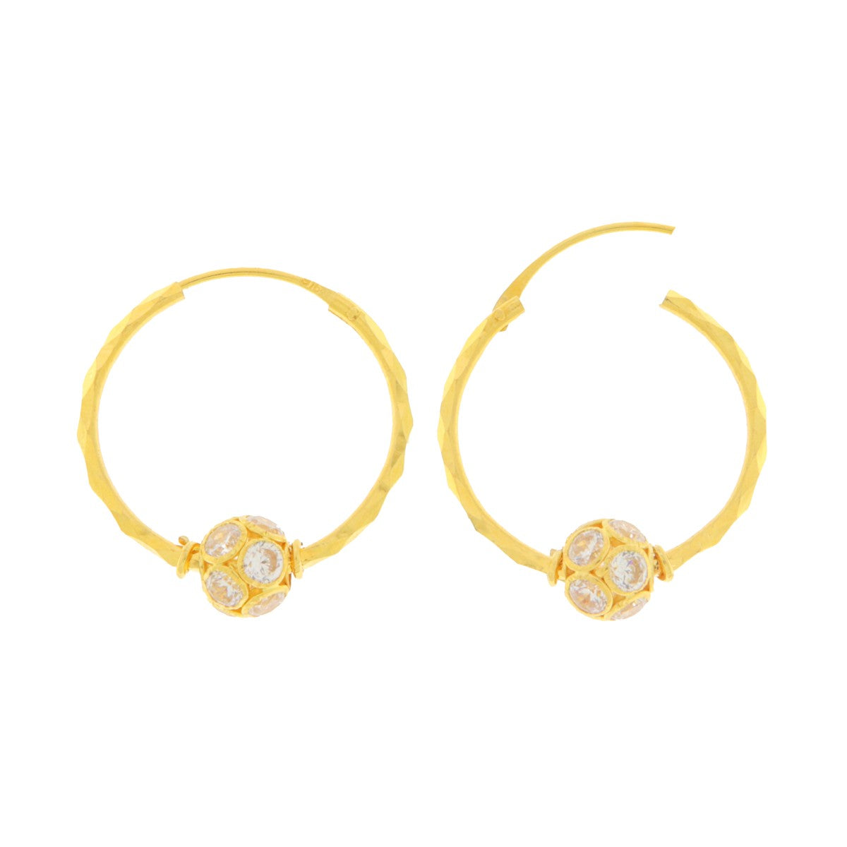 22ct Gold Hoop Earrings - A120020