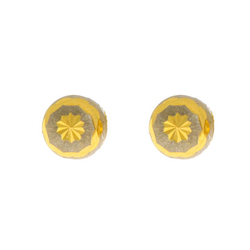 22ct Two Colour Gold Stud Earrings - A120087