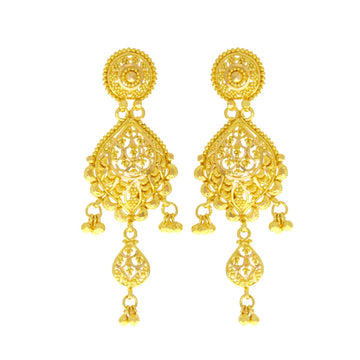 22ct Gold Filigree Earrings - A120491