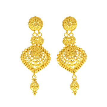 22ct Gold Filigree Earrings - A120492