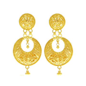 22ct Gold Filigree Earrings - A120494