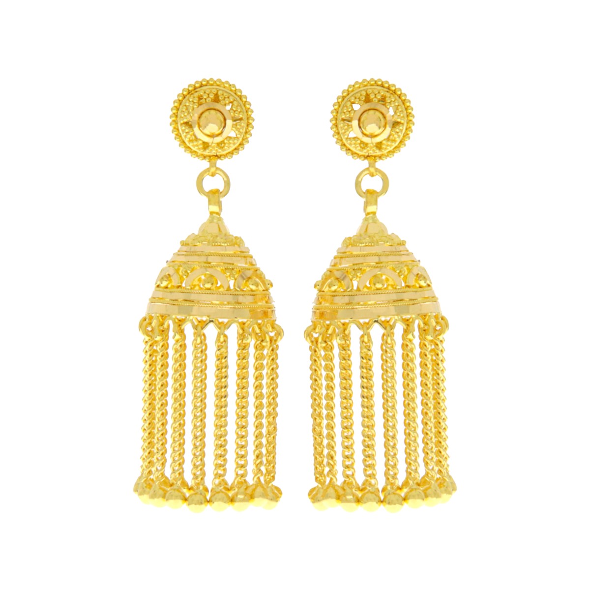 22ct Gold Chandelier Earrings - A120495