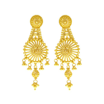 22ct Gold Filigree Earrings - A120496