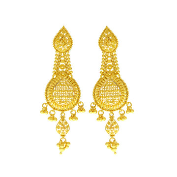 22ct Gold Filigree Earrings - A120500