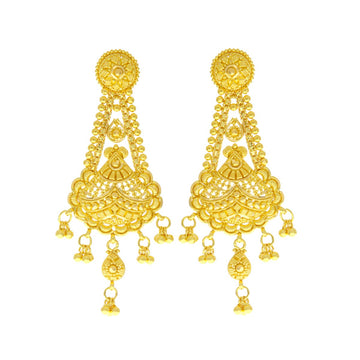 22ct Gold Filigree Earrings - A120501