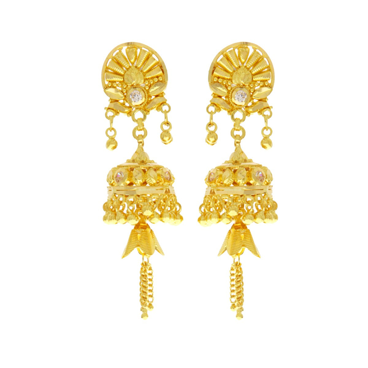 22ct Gold Filigree Earrings - A120502