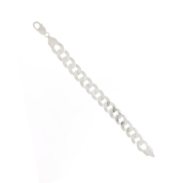 925 Sterling Silver Solid Curb Bracelet - A120554