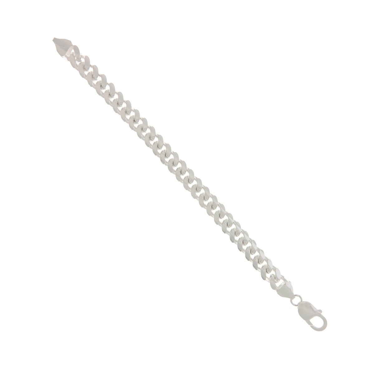 925 Sterling Silver Solid Curb Bracelet - A120555