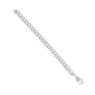 925 Sterling Silver Solid Curb Bracelet - A120555
