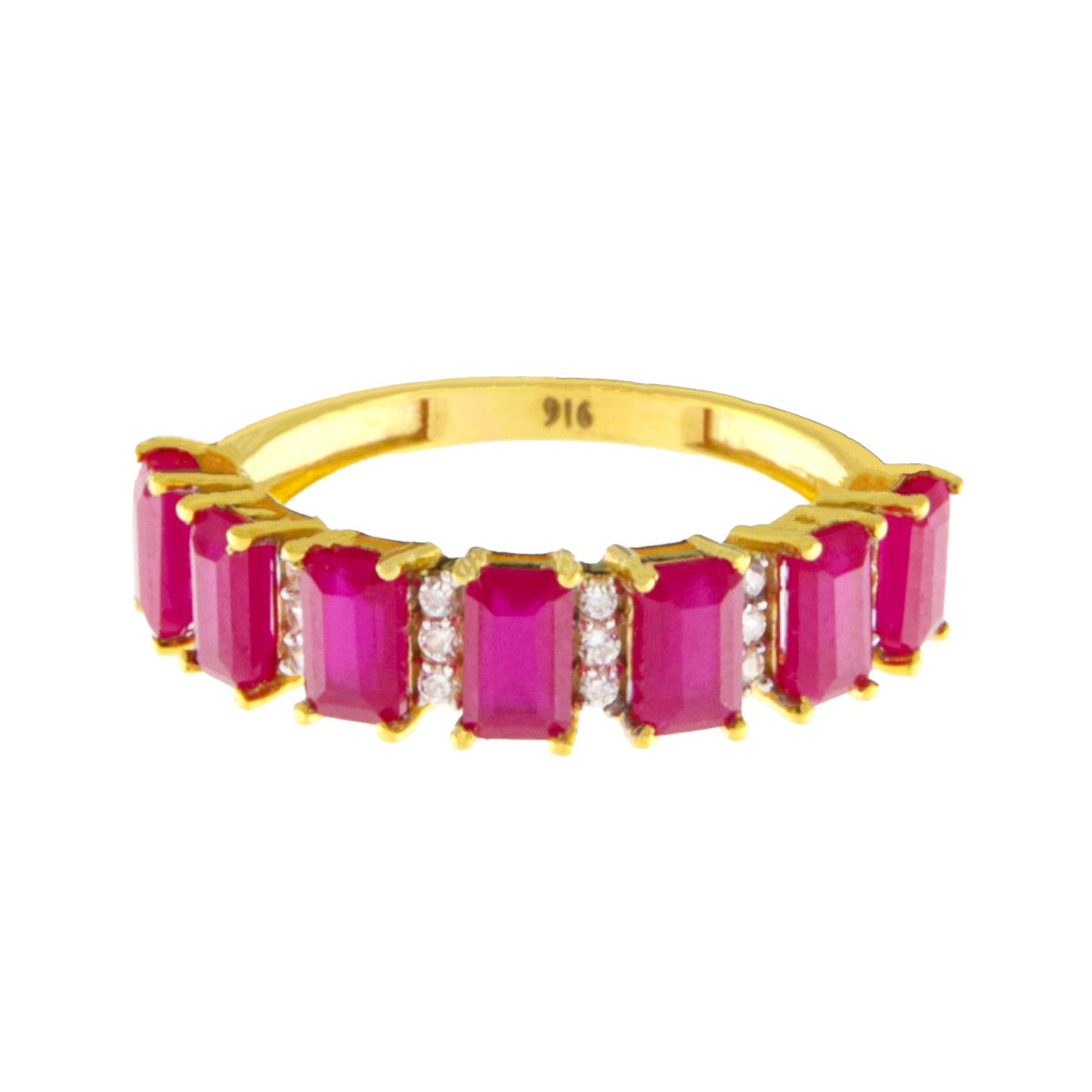 22ct Gold CZ Band Ring - A120590