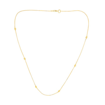 22ct Gold Delicate Beaded Chain Necklace / Mala - A120655