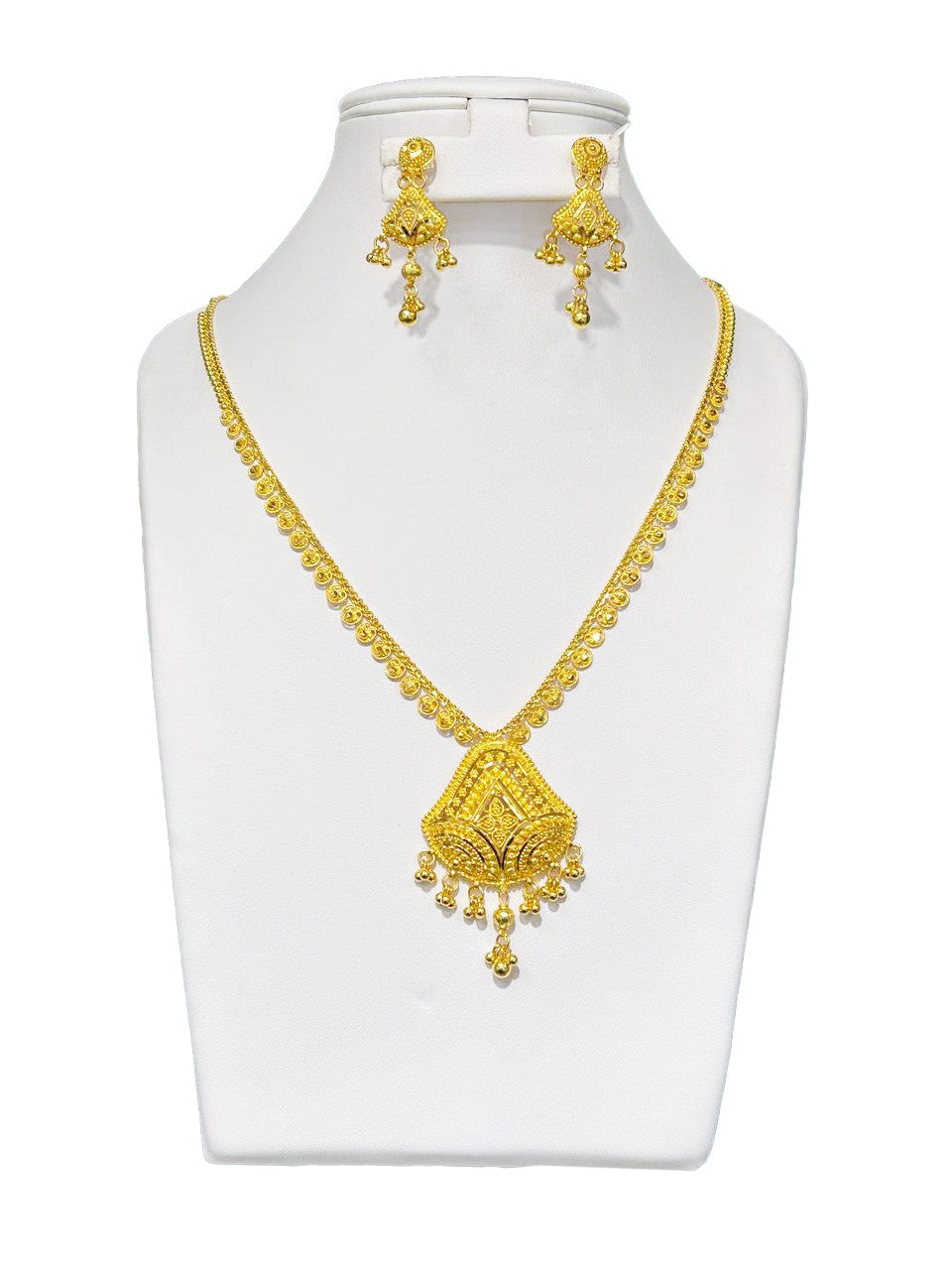 22ct Gold Traditional Filigree Necklace Set - A120744