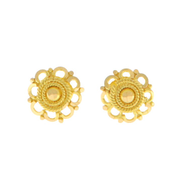 22ct Gold Traditional Floral Stud Earrings - A120745