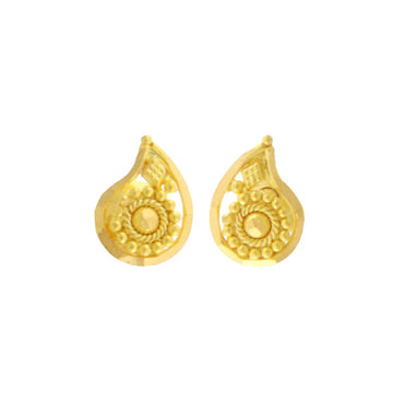 22ct Gold Tear Drop Stud Earrings - A120749