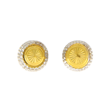 22ct Gold Dual Tone Stud Earrings - A120750