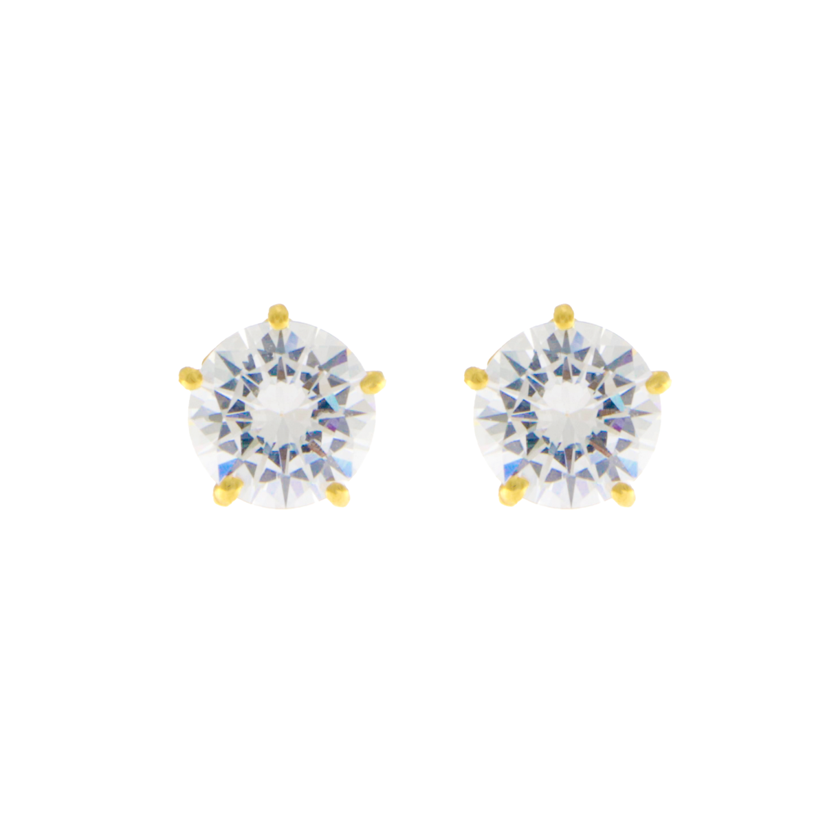 22ct Gold Solitaire Stud Earrings - A120760