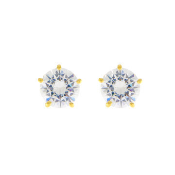 22ct Gold Solitaire Stud Earrings - A120760