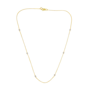 22ct Two Colour Gold Necklace/Mala - A120771