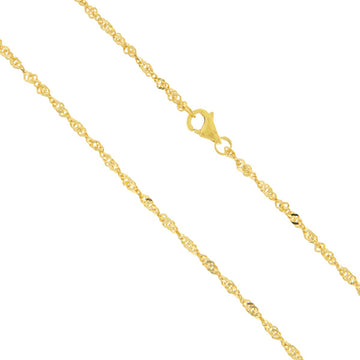 22ct Gold Ripple Chain - A120780
