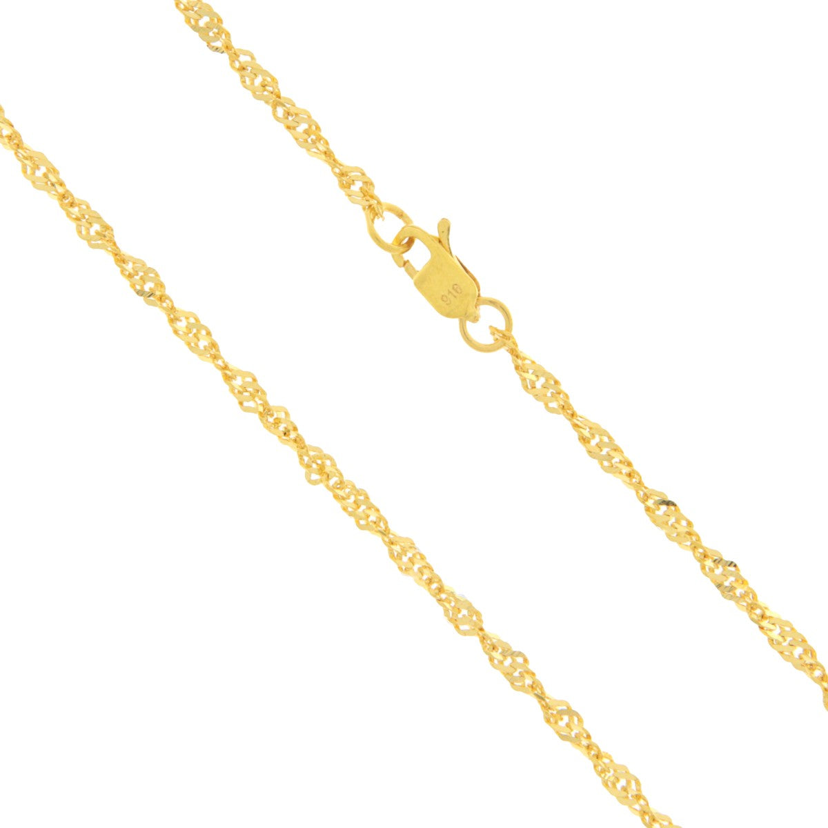 22ct Gold Ripple Chain - A120781