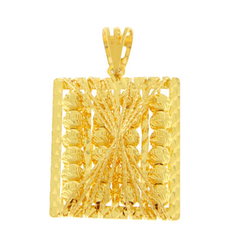 22ct Gold Rectangular Pendant - A120796
