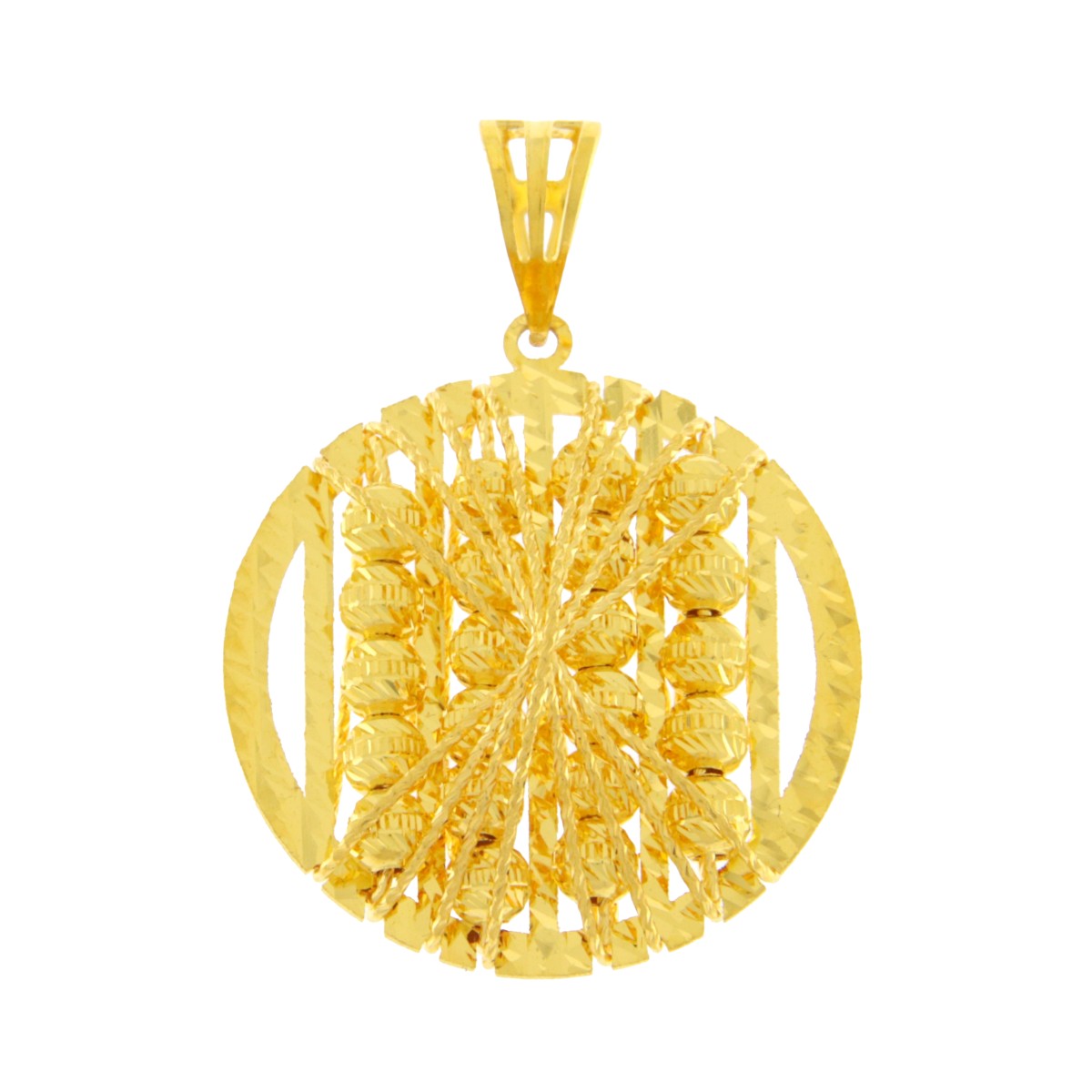 22ct Gold Round Pendant - A120797