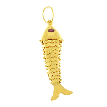 22ct Gold Fish Pendant - A120857