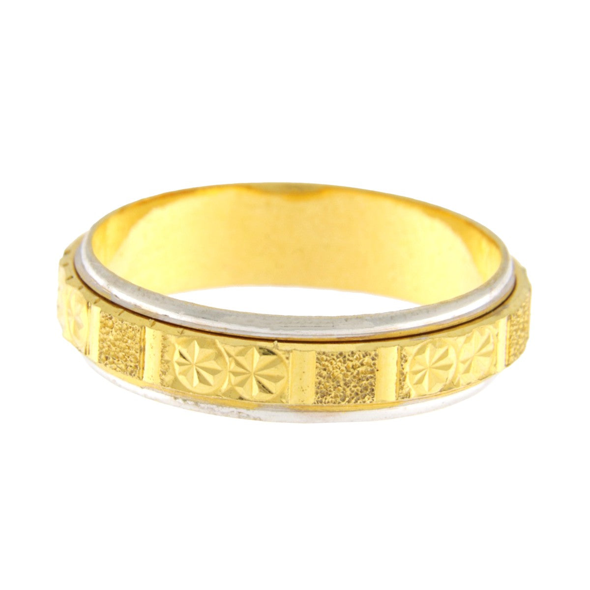 22ct Two-Tone Gold Spinner Wedding Band - A120888