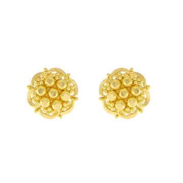 22ct Gold Traditional Filigree Stud Earrings - A120925