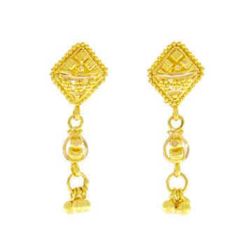 22ct Gold Filigree Drop Earrings - A120933