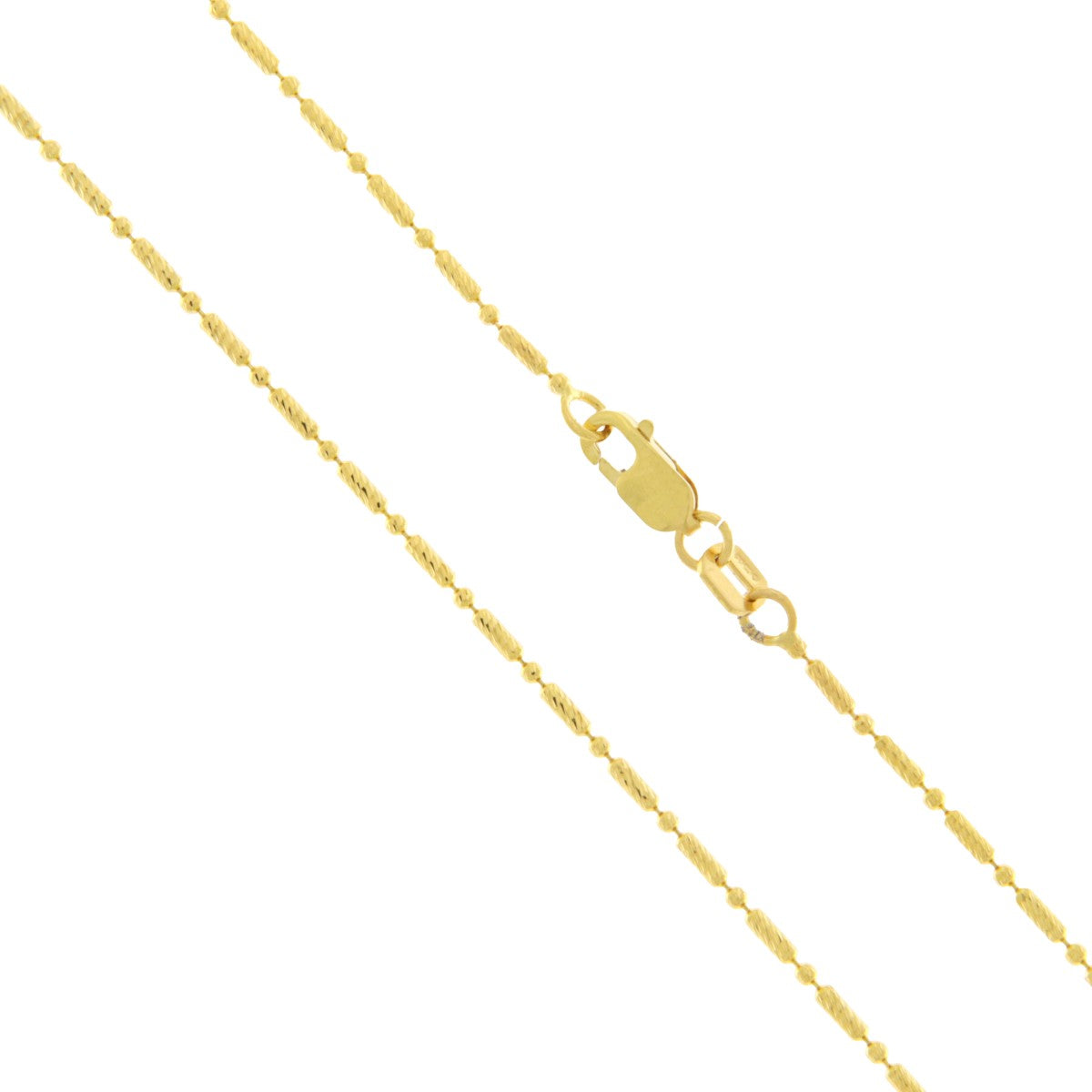 22ct Gold Beaded Bar Chain - A120949