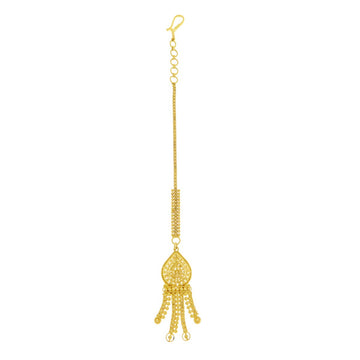 22ct Gold Filigree Dangling Ball Tikka - A121001